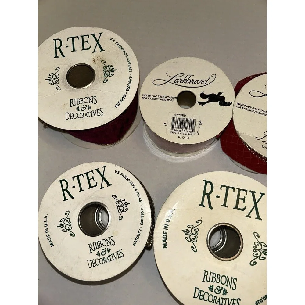 Lot Of Holiday Crafting Ribbon